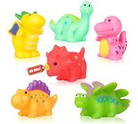 Jovicos No Hole No Mould Baby Bath Toys - 6PCS Dinosaurs Bath Toys For 1 2 3 4 Year Old Boys Girls Toddler Kids Swimming Pool Toys