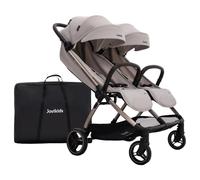 JoviKids Ayla Twin Pushchair - Lightweight Double Stroller with Compact Fold Bei
