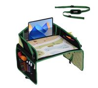 Jovikids Travel Tray for Kids Car Seat, Tray Table with Storage, Educational Toy and Erasable Drawing Surface, Activity Lap Tray for Aeroplane and Long Car Journey, Kids Travel Tray (Green)