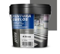 JOVIRA PINTURAS Floor Paint. 4 L - GREY For garage and sports floors in general, matt finish. Protects and decorates concrete, cement and asphalt surfaces. (4 Liter, Grey)