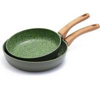 Jovire Nonstick Frying Pan (Green, 24cm+28cm)
