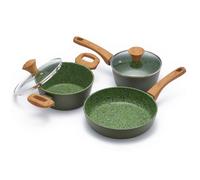 Jovire Small Non-Stick Frying Set，Frying pan & Saucepan & Stock Pot Lid,Ceramic Coated PFOA PTFE Free, Compatible with All Stovetops Including Induction (3, 24)