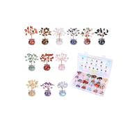 JOVIVI 12pc Small Crystal Tree Gifts for Women Mum Birthday,Tree of life Home Decor,Healing Crystals Gemstones Good Luck for Positive Energy Christmas New Home House Warming Gifts for Her
