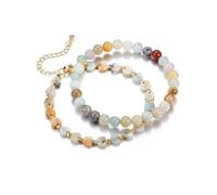 Jovivi Amazonite Crystal Reiki Healing Stone Bracelets For Women,Heart Gemstone Beaded Stretch Bracelets for Women Jewellery Gifts for Women Ladies Mum Wife Birthday Anniversary Christmas Her