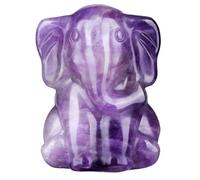 JOVIVI Amethyst Crystal Elephant Ornament Gifts for Women,Healing Crystal Gemstone Good Luck Purple Elephant Statue Gifts for Home Office Room Decor,1.5"
