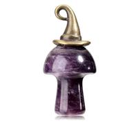 JOVIVI Amethyst Crystal Stone Witch Ghost Figurine Halloween Decorations,1.2" Healing Crystal Gemstone Witch Statue Ornament Gothic Gifts Halloween Party Home Room Desk Decor