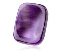 JOVIVI Amethyst Crystal Thumb Worry Stone for Anxiety Relief,Purple Pocket Palm Stones Healing Crystals Spiritual Reiki Mindfulness Small Crystal Gifts for Women