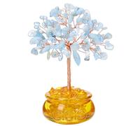 Jovivi Aquamarine Crystal Tree Healing Crystal Tree of life Spiritual Gifts for Women,Blue Crystals Stones Gem Money Tree For Good Luck Wealth Prosperity,home office desk Feng Shui Decor
