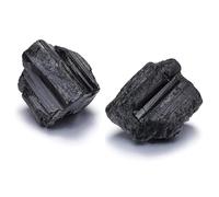 JOVIVI Black Tourmaline,2pc 1.57"-2.17" Large Raw Black Tourmaline Crystals Stones,Natural Healing Crystals Gemstones Rock Rough Stone for Crystal Lovers Reiki Spiritual Gifts