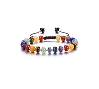 Jovivi Chakra Crystal Healing Bracelet for Women,Boho Colorful Stone Gemstone Beaded Bracelet Summer Beach Jewellery Gifts for Women Ladies Girls