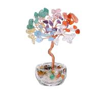 JOVIVI Chakra Tree Crystal Tree of life Gifts for Women Mum Christmas Birthday,Healing Crystals Gemstone Good Luck Positive Energy Purple Gifts Home Room Decor Bedroom Accessories