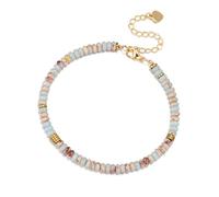 Jovivi Colorful Healing Crystal Beads Ankle Bracelet for Women,Imperial jasper Crystals Gemstones Boho Summer Beach Bracelet Anklets Jewellery Gifts for Women Ladies Girls