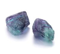JOVIVI Fluorite Crystal,2pc 1.57"-2.17" Large Coloful Fluorite Raw Crystals Stones,Natural Healing Crystals Gemstones Rock Rough Stone for Crystal Lovers Reiki Spiritual Gifts