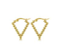 JOVIVI Gold Hoop Earrings for Women,Chunky Gold Plated Hypoallergenic Triangle Earrings Hoops Trendy Lightweight Large Hoops Earring