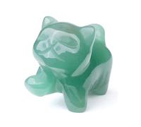 Jovivi Green Aventurine Crystal Cat Statue Cat lovers Gifts for Women,Healing Crystal Cute Gemstone Cat Figurine Statue Home Room Desk Decor,1.5"