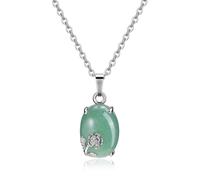 Jovivi Green Aventurine Crystal Necklace for Women,Flower Wrapped Gemstone Healing Crystal Stone Jewellery Gifts For Her Mum Christmas Birthday