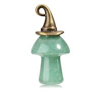 JOVIVI Green Aventurine Crystal Stone Witch Ghost Figurine Halloween Decorations,1.2" Healing Crystal Gemstone Witch Statue Ornament Gothic Gifts Halloween Party Home Room Desk Decor