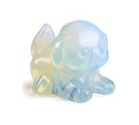 JOVIVI Healing Crystal Dog Ornament Cute Dog Lovers Gifts for Women Birthday,Opal Crystal Gemstone Puppy Dog Figurine Statue Christmas Home Room Decor,1.5"