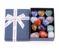 JOVIVI Healing Crystals Gemstones Set,Chakra Stones Heart Crystal Gifts for Women Bulk Assorted Tumbled Gem Stones and Crystals for Beginners Polished Pocket Stone Small Gifts for Women