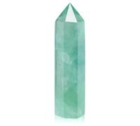 JOVIVI Healing Crystals,Large Green Fluorite Crystal Gemstone Wand,Hexagonal Gem Stones and Crystals Point Crystal Gifts for Beginners Reiki Yoga Meditation Home Decor,3.5"-3.9" Height