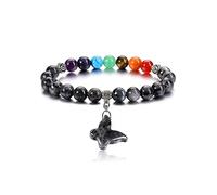 Jovivi Labradorite Butterfly Healing Crystal Chakra Bracelet Jewellery Gifts For Women,Natural Gemstone Beaded Bracelet for Ladies Girls Mum Birthday