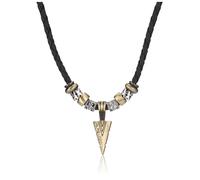 Jovivi Mens Necklace Mens Jewellery,Stainless Steel Gold Arrow Pendant Leather Necklace for Men Boys,Men's Surfer Beach Necklaces Christian Gifts