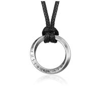 Jovivi Mens Necklace Viking jewellery Gifts for Men,Silver Norse Runes Coin Stainless Steel Pendant Leather Necklace for Men Dad Boyfriend Birthday Fathers Day Anniversay