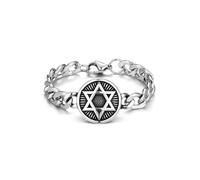 JOVIVI Mens Silver Bracelet for Men Jewellery,Star of David Stainless Steel Silver Chain Bracelet Boys Men's Gifts for Men Birthday Christmas Valentines Fathers Day