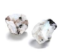JOVIVI Moonstone,2pc 1.57"-2.17" Large Raw Moonstone Crystals Stones,Natural Healing Crystals Gemstones Rock Rough Stone for Crystal Lovers Reiki Spiritual Gifts