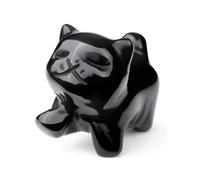 Jovivi Obsidian Crystal Cat Statue Cat lovers Gifts for Women,Healing Crystal Cute Gemstone Cat Figurine Statue Home Room Desk Decor,1.5"