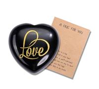 JOVIVI Obsidian Crystal Heart Stone,Black Gemstone Healing Crystals Gifts Christmas Stocking Fillers Women,Palm Stone Crystal Spiritual Gifts for Anxiety Reiki Meditation Her Anniversary Xmas