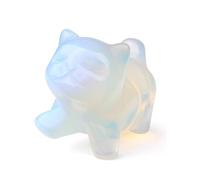 Jovivi Opal Crystal Cat Statue Cat lovers Gifts for Women,Healing Crystal Cute Gemstone Cat Figurine Statue Home Room Desk Decor,1.5"