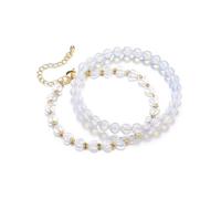 Jovivi Opal Healing Crystal Bracelets Jewellery Gifts For Womens,Heart Gemstone Beaded Stretch Bracelet for Women Reiki Spiritual Gifts for Positive Energy Yoga Meditation