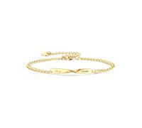 Jovivi Personalised Gold Infinity Bracelet for Women Custom Engraved Ladies Bracelet Women's Jewellery Gifts for Women Mum Sister Friends Gifts for Birthday Christmas
