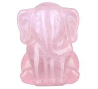 Jovivi Rose Quartz Crystal Elephant Ornament Gifts for Women,Healing Crystal Lucky Elephant Gifts for Women Home Office Desk Feng Shui Decor,1.5"