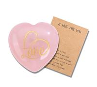 JOVIVI Rose Quartz Crystal Heart Stone,Pink Gemstone Healing Crystals Gifts Christmas Stocking Fillers Women,Palm Stone Crystal Spiritual Gifts for Anxiety Reiki Meditation Her Anniversary Xmas