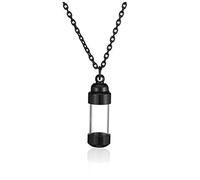Jovivi Stainless Steel Ashes Jewellery Memorial Urns Acrylic Bottle Pendant Open Chain Capsule Pendant Necklace Memorial Gift, Acrylic