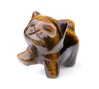 Jovivi Tiger Eye Crystal Cat Statue Cat lovers Gifts for Women,Healing Crystal Cute Gemstone Cat Figurine Statue Home Room Desk Decor,1.5"