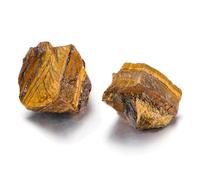 JOVIVI Tigers Eye Crystal,2pc 1.57"-2.17" Large Tiger Eye Raw Crystals Stones,Natural Healing Crystals Gemstones Rock Rough Stone for Crystal Lovers Reiki Spiritual Gifts