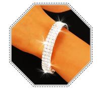 Jovono Rhinestone Bangle Bracelets Cuff Crystal Bracelet Prom Hand Jewelry for Women