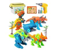 Jovrun Dinosaur Toys for Boys and Girls Aged 3-9 Operation Games Take Apart Dinosaur Gifts with Storage Box Electric Drill Included Ideal Dinosaur Birthday Educational Kids Toys