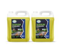 JOVS Sodium Hypochlorite 2x5L - High Strength (14-15%) Patio & Driveway Cleaner - Concrete, Brick, Slab, UPVC, Roof & Fence Cleaner - Black Spot, Oil Stain & Odour Remover - Bleaching Agent.