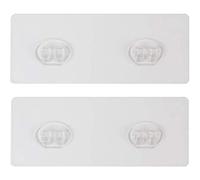 Jovware Shower Caddy Adhesive Replacement Stickers Sticker Shelf Basket Strips Suction Hooks Large Strong Hook for Bathroom Storage Corner Transparent Shelves Wall Mount 2 Hooks 6 1/2"