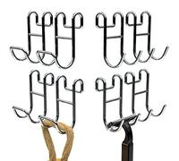 Jovware Shower Caddy with Hooks - Heavy Duty Rustproof Helmet Fence Hooks for Wire Shelves - 8 Pack Silver