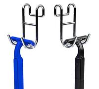 Jovware Shower Caddy with Hooks - Razor Holder and Loofah Hanger 2 Pack Silver