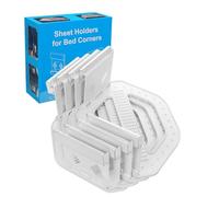 Jovyll Bed Sheet Holders for Corners | Heavy Duty Bed Sheet Clips & Sheet Locks to Keep Sheets Firm & Tight | Newly Upgraded Bed Sheet Grippers with a Strong Grip and 90° Foldable Design (4PCS)