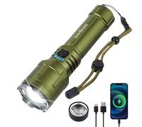 Jowbeam Tactical Flashlight High Lumens, 5000mAh USB-C Rechargeable, 3000lm Bright Flashlights 5000 FT Beam, 5 Modes, Zoomable, 7-32H Runtime, with Lens, for Camping, Hiking, Emergencies