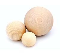 JOWE Wooden Balls 25 mm in Beech 50 pcs | Wooden Craft Balls 25mm Without Holes | Made in Austria