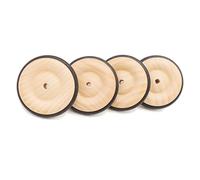 JOWE Wooden Wheels with Rubber 43mm, 4 pcs | Toy Wheel in wood made in Austria