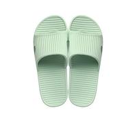JoWebb Unisex Slip On Slippers for Women/Men, Flat Slide Sandals Shower Sandals, Flip Flops for Indoor Home Garden Bathroom Poolside (Green-240 36/37)